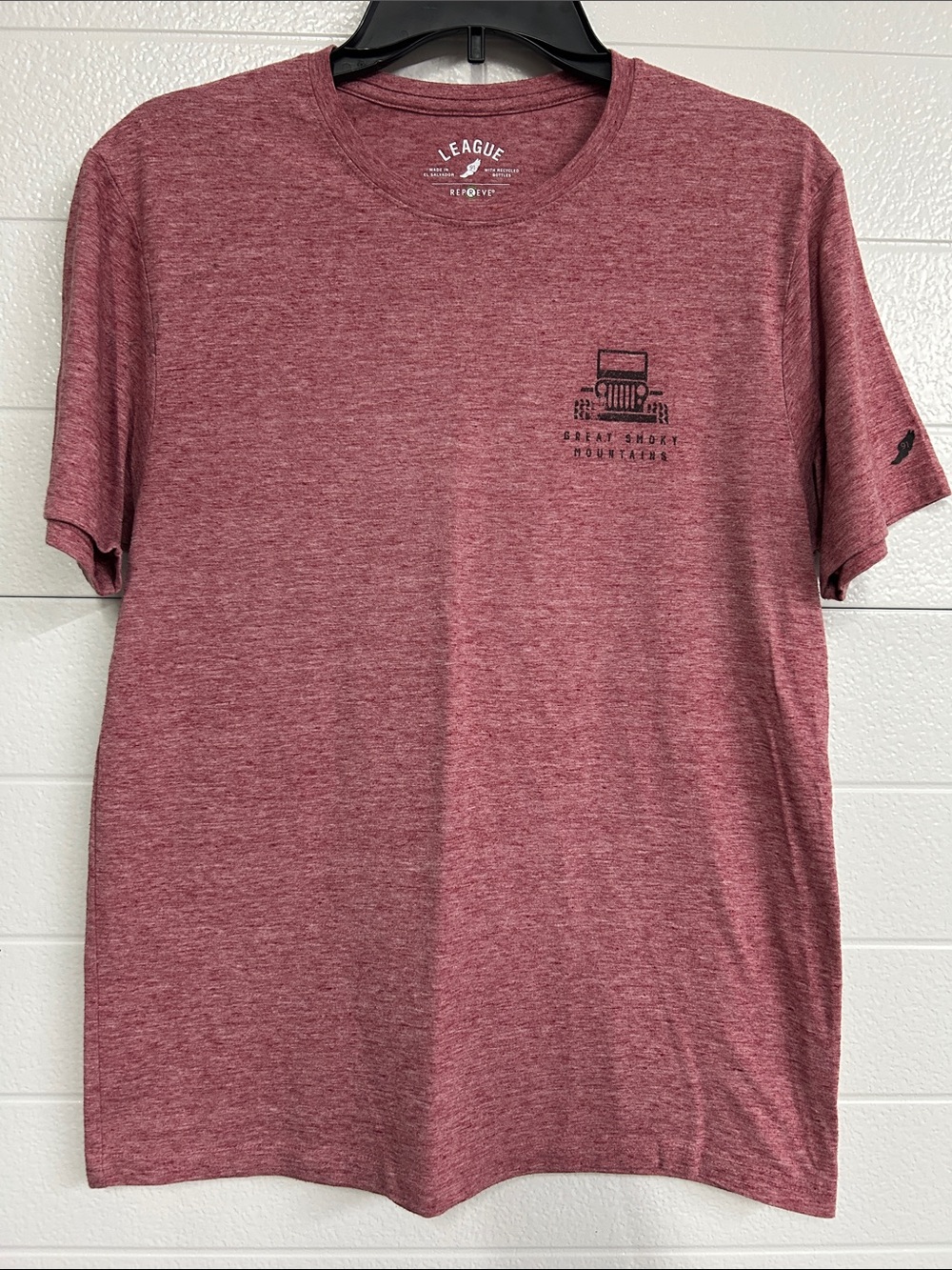 League Heather Maroon Short Sleeve Graphic Tee